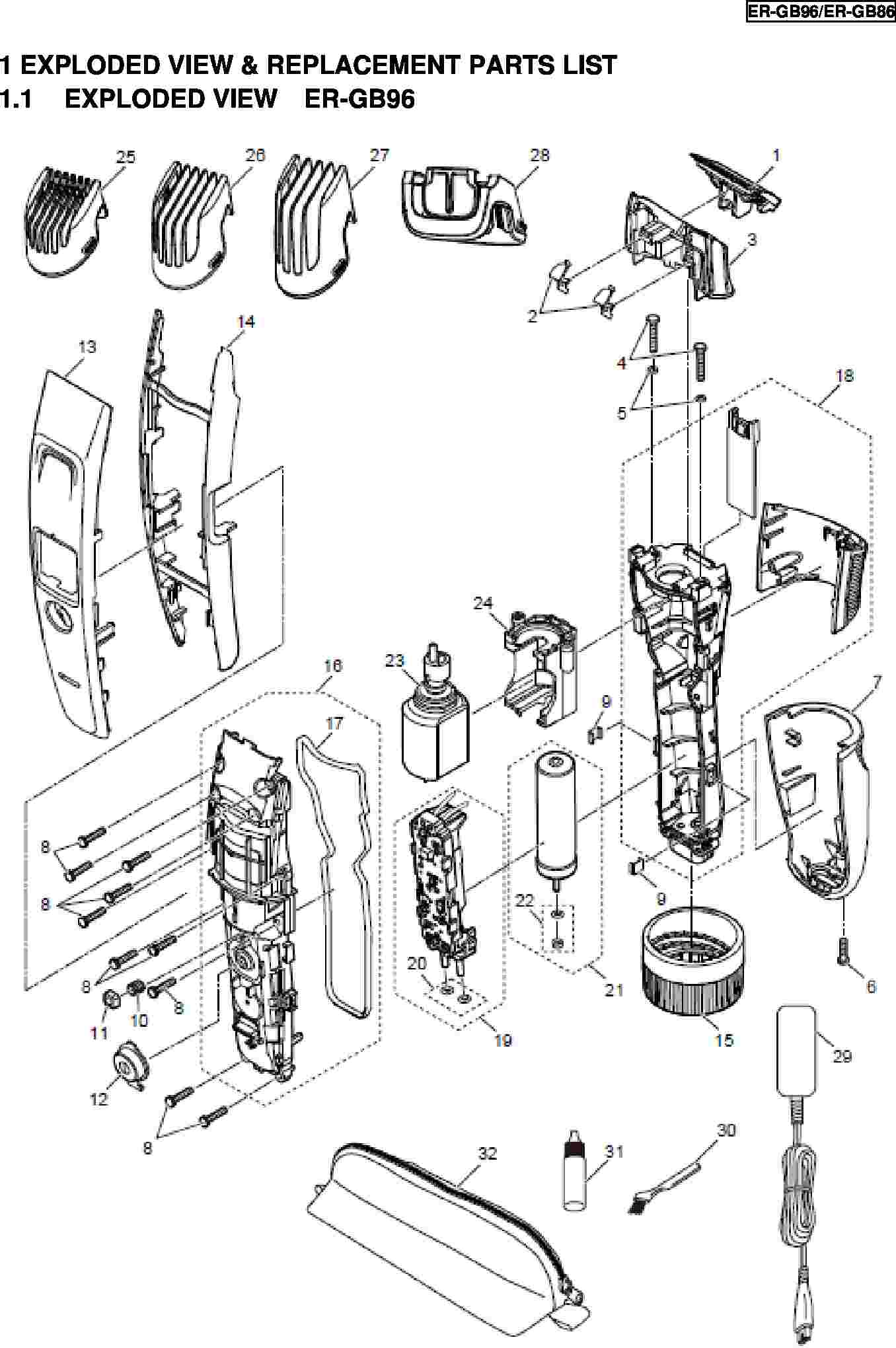 ER-GB96: Exploded View