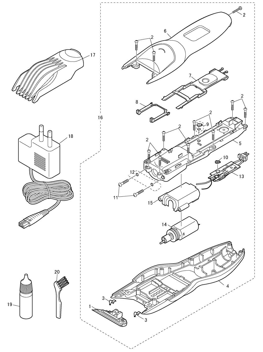 ER-GC20: Exploded View