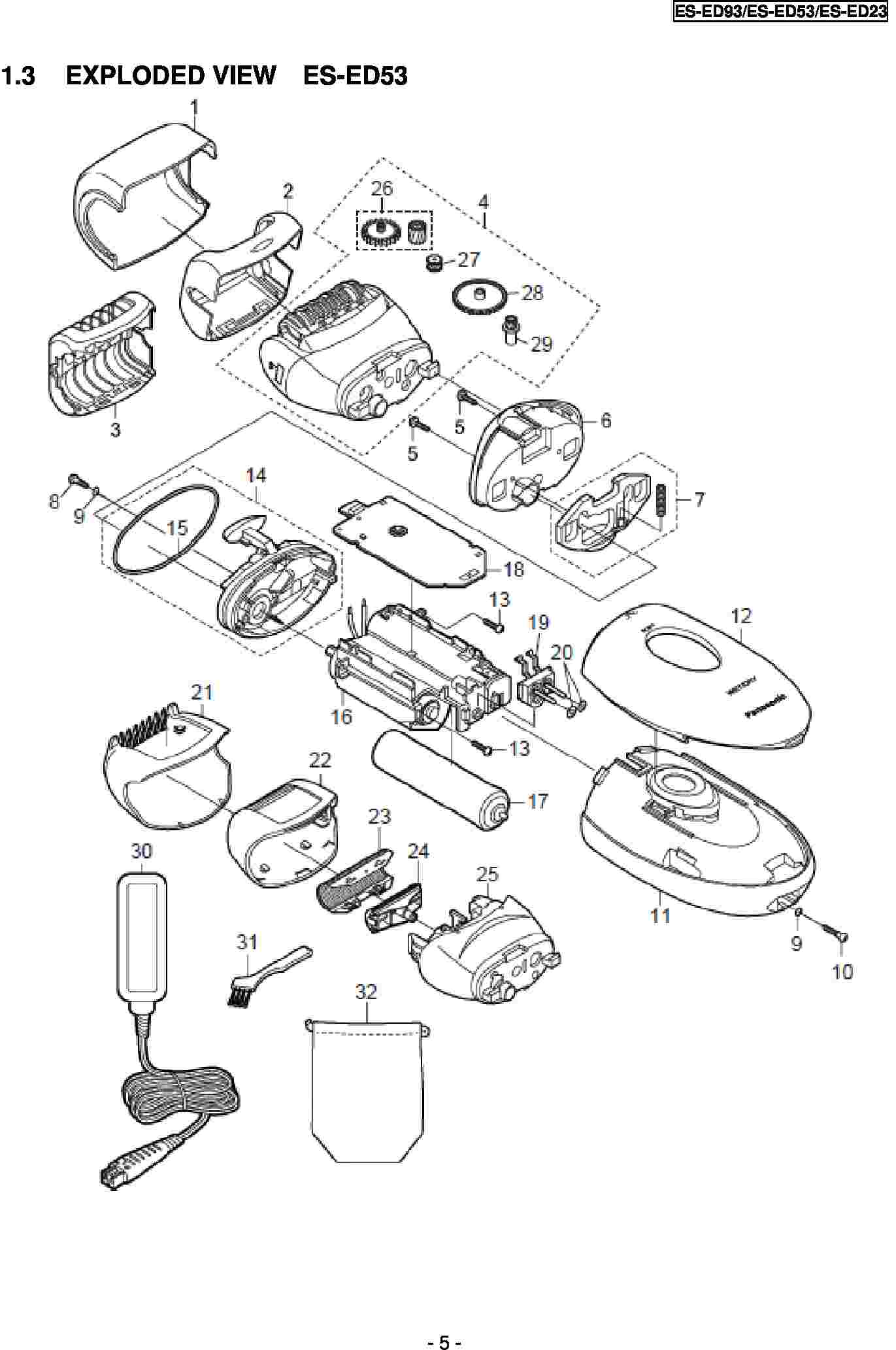 ES-ED53: Exploded View