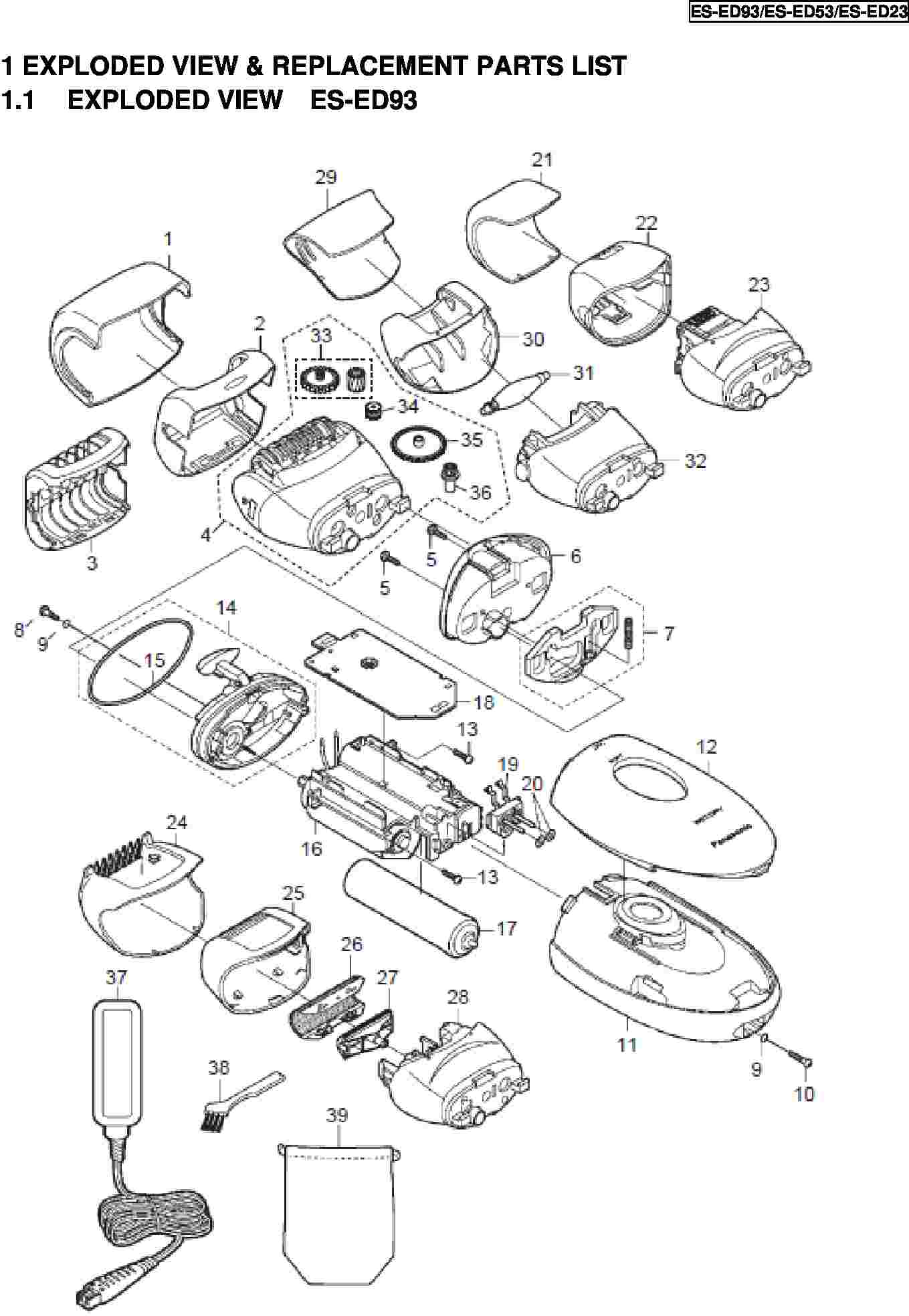 ES-ED93: Exploded View