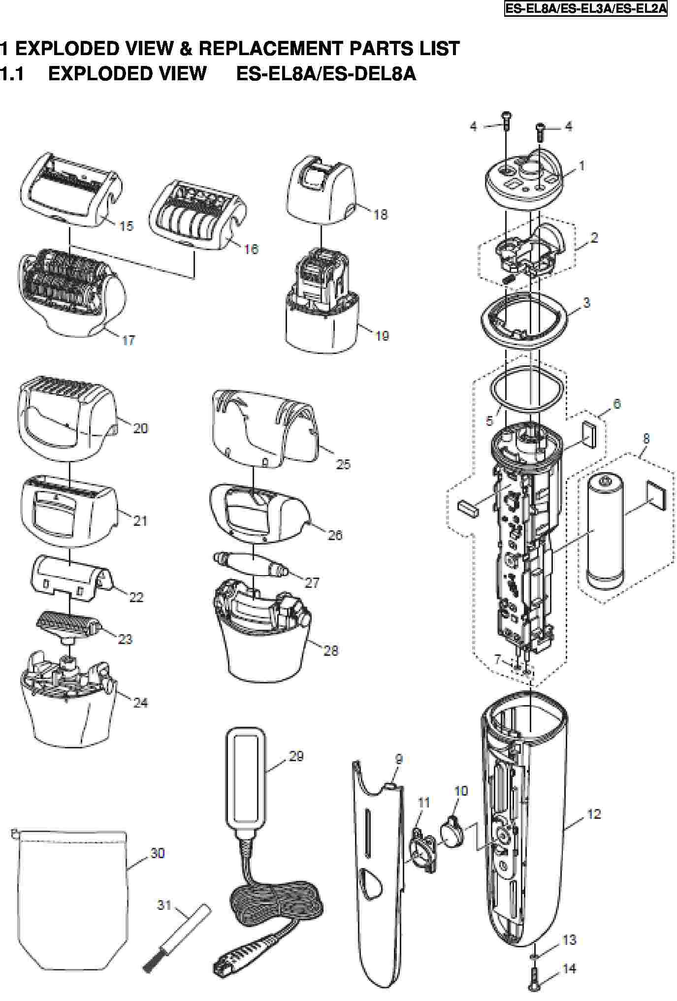 ES-EL8: Exploded View