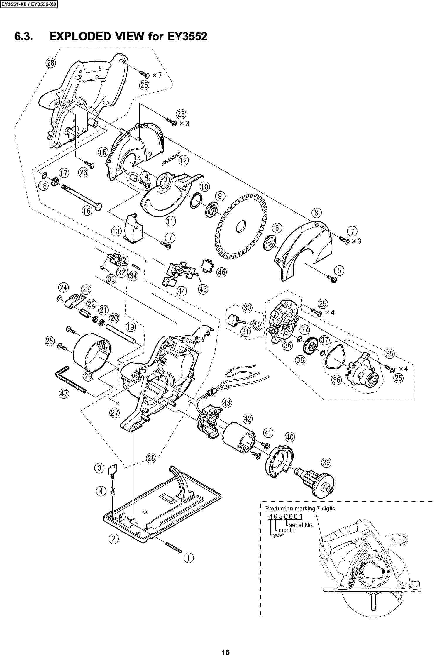 EY3552: Exploded View