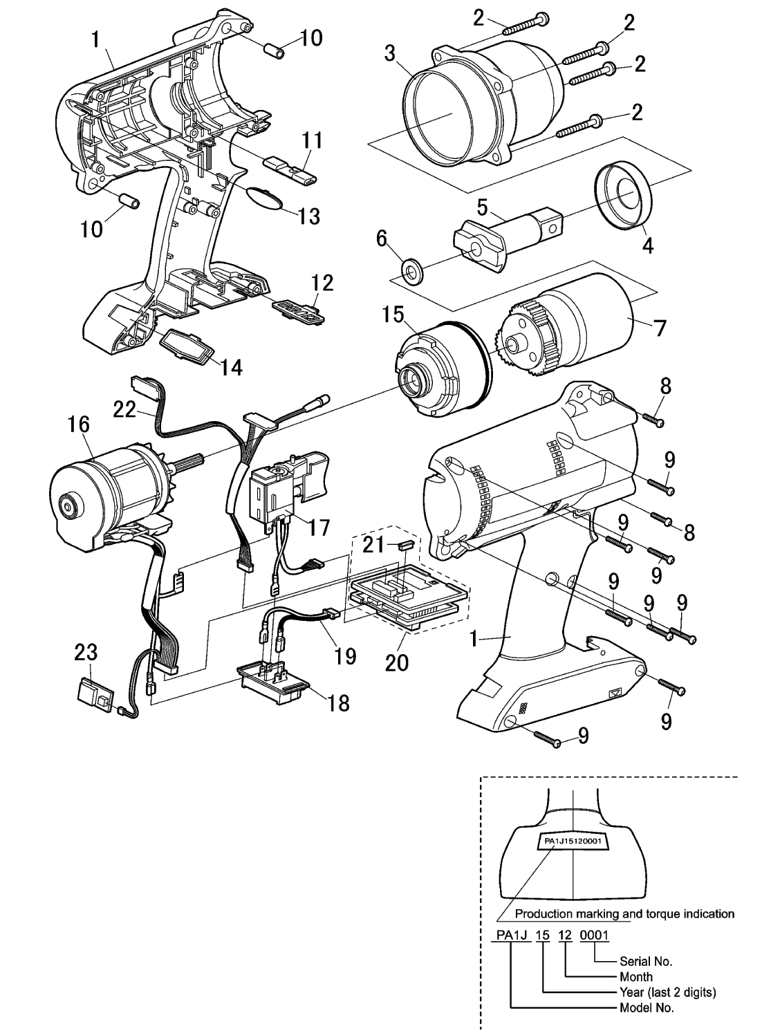 EYFPA1: Exploded View