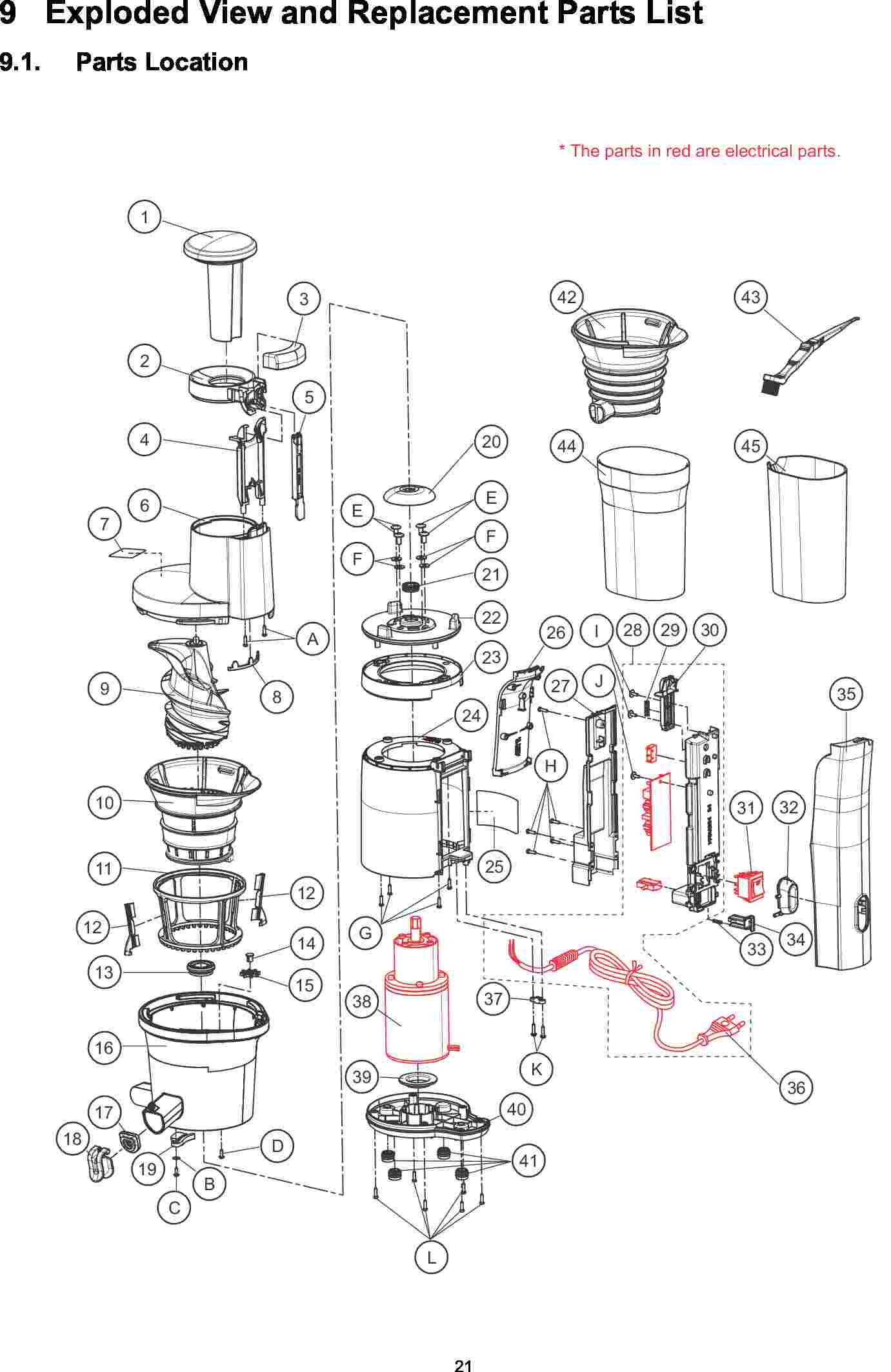 MJ-L700: Exploded View