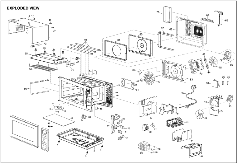 NN-CF750: Exploded View