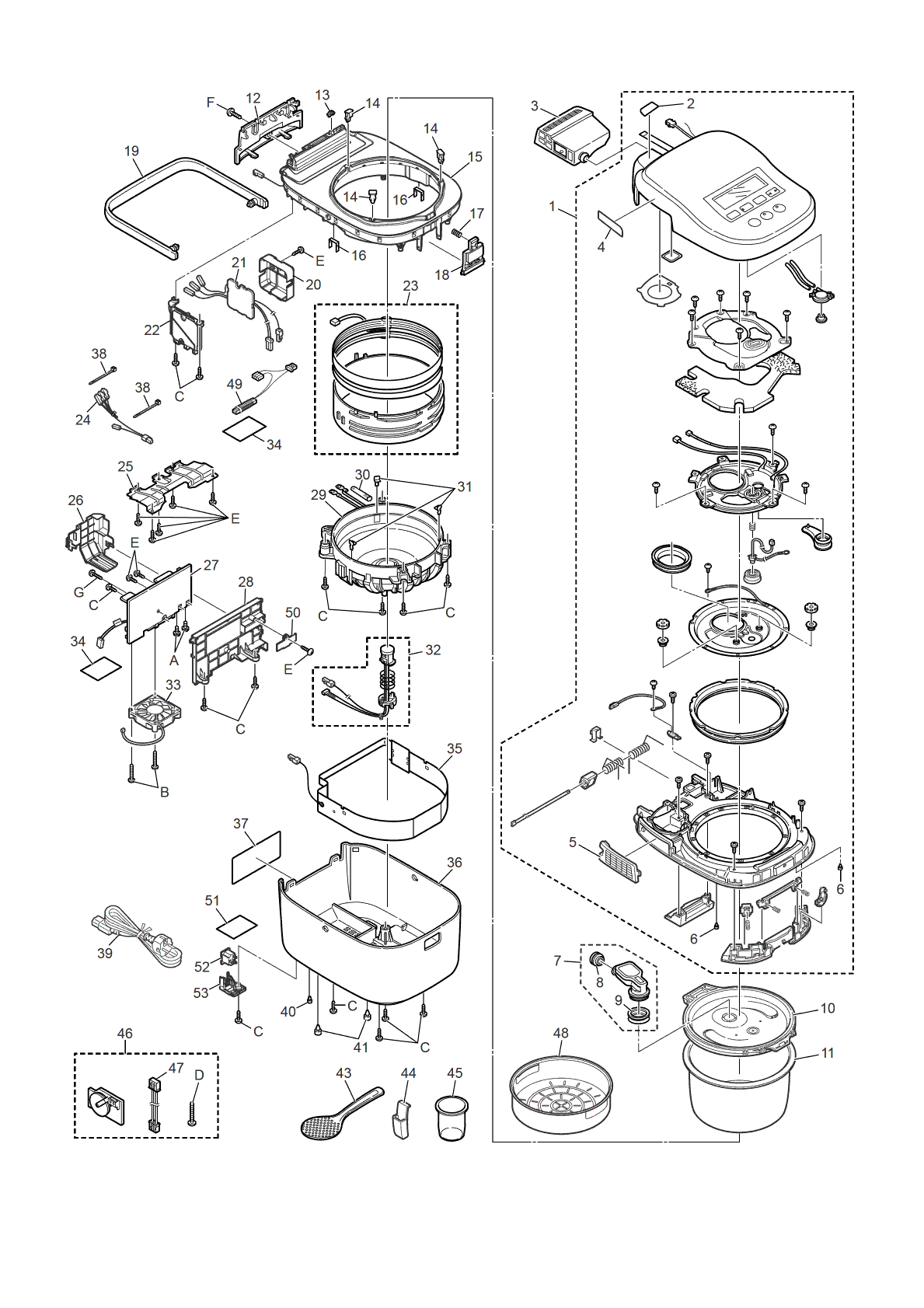 SR-SAT102-TOURIST: Exploded View