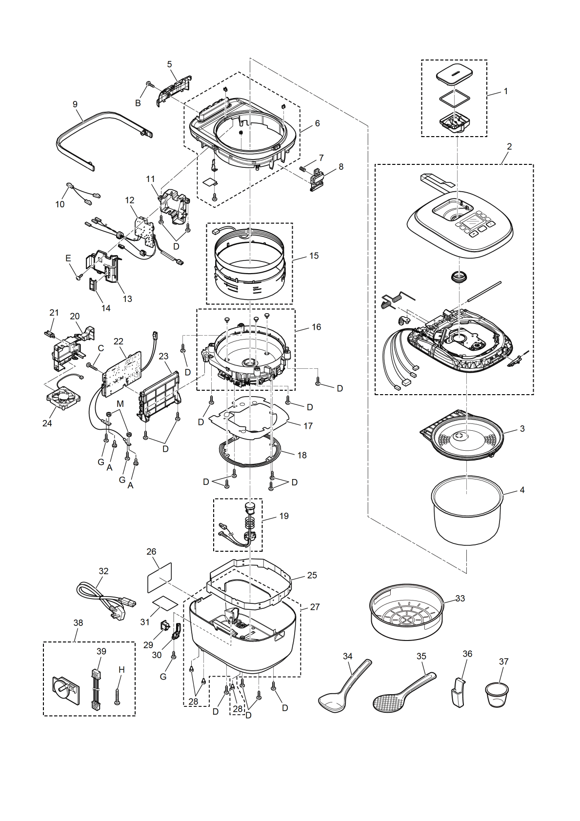 SR-THB105-TOURIST: Exploded View