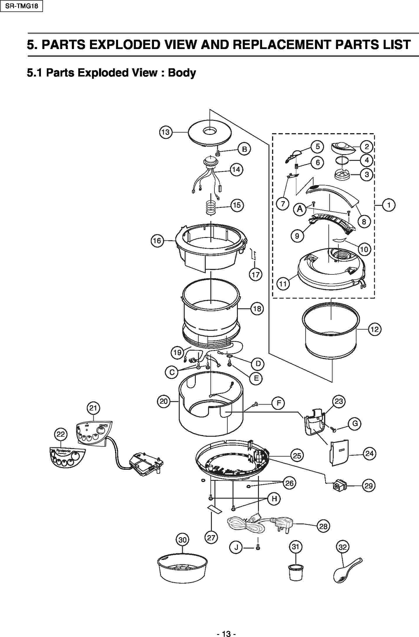 SR-TMG18: Exploded View